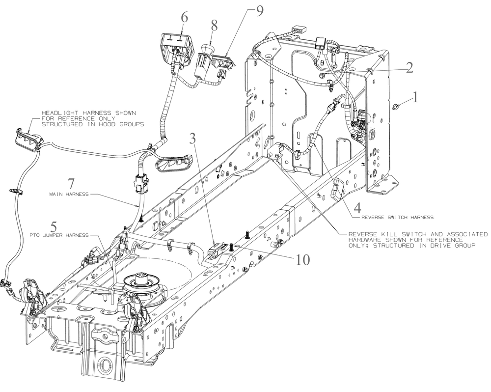 Electrical 1 Diagram and Parts List for XT1-LT50KH (13AQA1TLA10)(2023) Cub Cadet Lawn Tractor